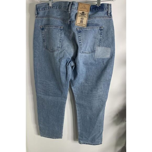 Polo Ralph Lauren Women's The Avery Boyfriend Patch Jeans Blue Sz 31 Louisa Wash - Picture 5 of 8